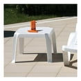 thumbnail image 2 of Sunray Square Resin Patio Side Table in White (Set of 2), 2 of 9