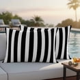 thumbnail image 5 of Classic Black and White Stripes Outdoor Pillow Covers 20"x12" Set of 2, Waterproof Throw Pillow Covers for Patio Furniture, Decorative Cushion Covers for Porch, 5 of 9