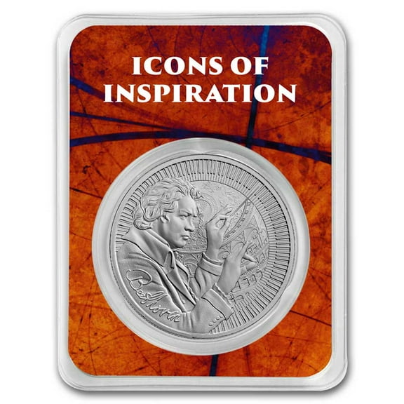 2024 Niue 1 oz Silver Icons of Inspiration: Beethoven in TEP