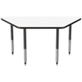 thumbnail image 5 of ECR4Kids 30in x 60in Trapezoid Dry-Erase Thermo-Fused Adjustable Activity Table Black/Black - Super Leg, 5 of 8