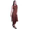 thumbnail image 3 of Moomaya Peter Pan Collar Sleeveless Kurta With Pants 2-Pcs Ethnic Suit Set For Women, 3 of 6
