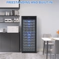 thumbnail image 7 of 80 Bottles Compressor Wine Cooler Refrigerator, Freestanding Wine Cellar, Single Glass Door, Dual Zone with Digital LED Touch Control, For Red, White, Champagne or Sparkling Wine, 7 of 7