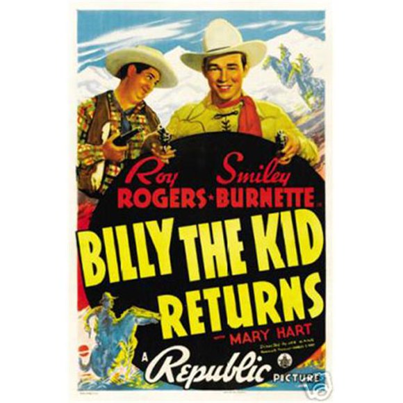 Hot Stuff Enterprise 7784-12x18-LM Billy The Kid Roy Rogers Poster