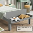 thumbnail image 3 of Bellemave Twin Platform Bed with Bed-end Bench Twin Wooden Bed Frame with Headboard and Footboard Bench Twin Bed with Underneath Storage for Teens, Gray, 3 of 11