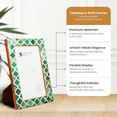 thumbnail image 3 of Handicrafts Home 4x6 Moorish Damask Photo Frame - Vintage Wall Décor, Green, 3 of 6