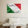 thumbnail image 2 of Elephant Stock Creased Italian Flag Wall Art - Horizontal Canvas Wall Art - Living Room Wall Decor - Flags Canvas - Green And Red Decor - 36" x 24", 2 of 8