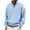 Light Blue, variant on Chiccall Mens Quarter Zip Sweatshirts Mock Neck Casual Loose Vinatge Textured Knit Pullover Tops for Men