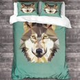 thumbnail image 3 of Geometric Patterns Bedding Set 3 Piece Animal art photos Printed Microfibre Zip Duvet Cover, 3 of 5
