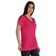 thumbnail image 2 of Inkmeso Basic V-neck Jersey T-shirt Short Sleeve Long Length Tee Workout Top For Womens, 2 of 8