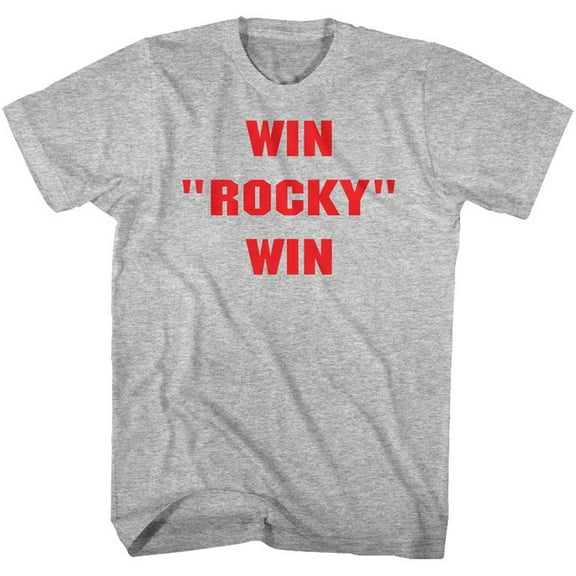 Rocky Win Gray Heather Adult T-Shirt 4Xl