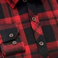 thumbnail image 4 of Awdenio Men's Clothing Casual Plaid Flannel Long Sleeve Button Down Shirt, 4 of 4