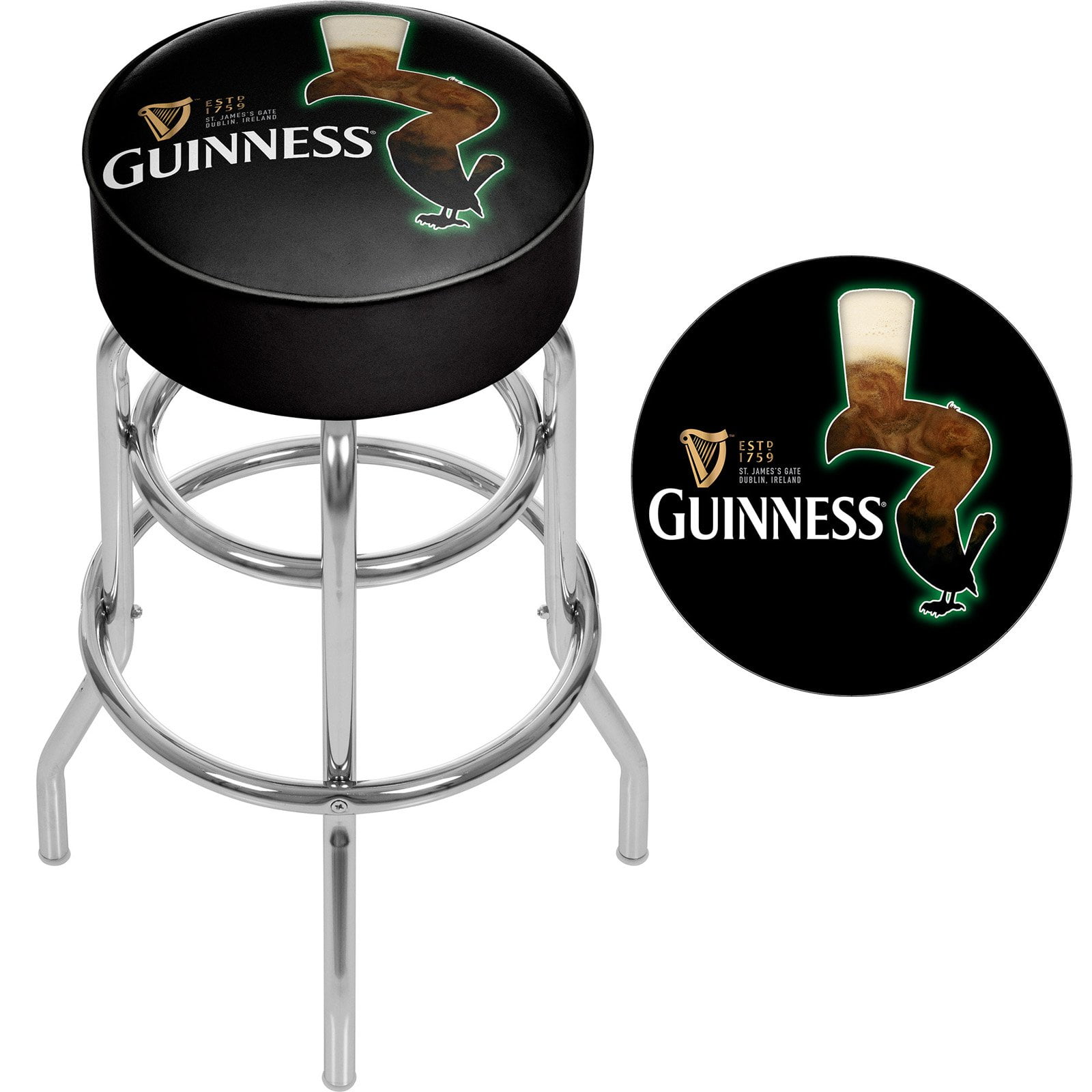 Stools man cave storage padded stools Metal storage boxes Guinness 