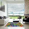 thumbnail image 6 of Ahgly Company Indoor Square Patterned Dark Raspberry Purple Abstract Area Rugs, 8' Square, 6 of 6