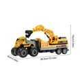 thumbnail image 3 of Construction Toys for Boys, Kids Excavator Crane Toy Construction Trucks Semi Tractor Toys Trailer Lowboy, Toy Trucks for Toddler, Gift for Ages 3 and Up Children Ideal Birthday Party Favor Playset, 3 of 9