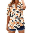 thumbnail image 2 of ATENAR Womens Shirts Soft Lightweight Shirts for Women Loose Tee Orange S, 2 of 5