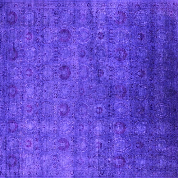 Ahgly Company Indoor Square Oriental Pink Industrial Area Rugs, 4' Square