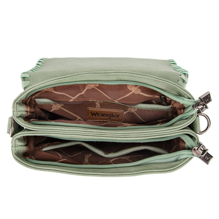 Western Green Satchel Purse Montana West Wrangler Crossbody