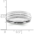 thumbnail image 4 of Sterling Silver Ss 6mm Comfort Fit Double Milgrain Size 13.5 Band Made In United States qdmc060-13.5, 4 of 6