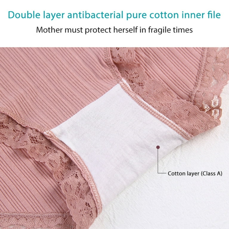 Spdoo Lingerie Women's Plus Size Maternity Panties High Cut Cotton Over  Bump Underwear Brief