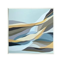 Stupell Industries Geometric Mountains Landscape Abstract Painting Unframed Art Print Wall Art, 12 x 12