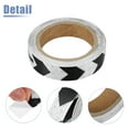thumbnail image 3 of Unique Bargains 2.5cmx9m Black and White Arrow Car Reflective Stickers Safety Warning Reflective Protector, 3 of 6