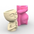 thumbnail image 4 of Love Girl Concrete Silicone Mold Flowerpot Clay Cement Home Garden Flower Pots, 4 of 12