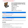 thumbnail image 2 of Rear Axle Differential Bearing and Seal Kit - Compatible with 2005 - 2010 Jeep Grand Cherokee 2006 2007 2008 2009, 2 of 2
