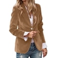thumbnail image 2 of Tops For Women 2026 Trendy Soild Elegant Long Sleeve Lapel Casual Coat Fashion Clothes, 2 of 4