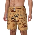 thumbnail image 2 of Balery Brown Mushrooms Mens Swim Trunks Swim Shorts for Men Quick Dry Inseam Beach Shorts with Compression Liner Pocket-Small, 2 of 9