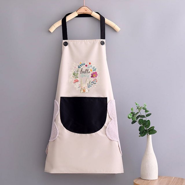 Delantal Estampado Fijo Abrigo Cocina Hogar Cocina Impermeable y a Prueba de Aceite Delantal Estampado Fijo
