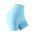 thumbnail image 4 of Womens Yoga Shorts Lightweight High Waist Lifting Stretchy Slim Fit Solid Print Gym Shorts for Athletic Wear Blue M, 4 of 4