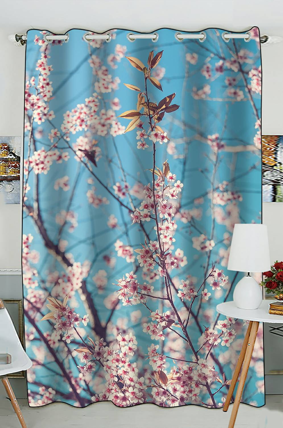 ECZJNT Beautiful Cherry Blossom or Sakura flower Blackout Window