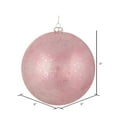 thumbnail image 2 of Vickerman 6" Mauve Glitter Clear Ball, 4 per Bag, 2 of 3