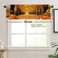 thumbnail image 3 of JOOCAR Autumn Pumpkin Sunflower Polyester Window Valance Curtain for Home Kitchen Living Room Bedroom Bathroom Decor 54x18 inch, 3 of 5
