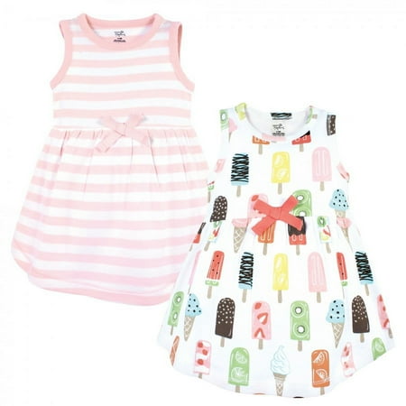 UPC: 0660168622010 | Touched by Nature Baby and Toddler Girl Organic Cotton Short-Sleeve and Long-Sleeve Dresses Popsicle 3-6 Months