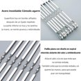 thumbnail image 4 of 50 Piezas de Brochetas de Acero Inoxidable, Planas de Nueve Caracteres, Utensilios de Barbacoa Reutilizables, Accesorios para Parrilla, Aptos para Picnics, 4 of 7