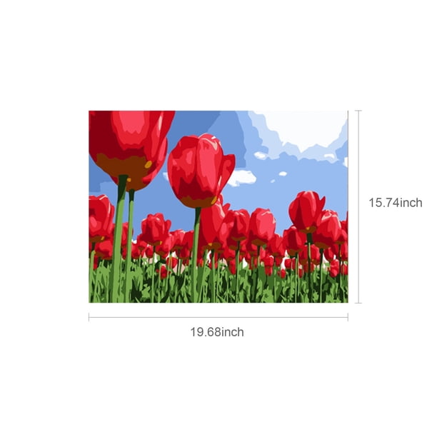 Fan House Peinture Par Numéros Adulte – 40x50 Cm – Acrylique – 4 Pinceaux – Sans Cadre – Cadeau Artistique Pour Débutants