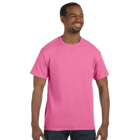 Gildan Men's Heavy Taped Neck Comfort Jersey T-Shirt, Azalea, XXXXX ...
