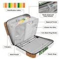 thumbnail image 4 of Haosy Accordion File Organizer Zipper Binder 500 Sheet 6-Tab Expanding File Folder Multi-Pocket 1.2 Inch 3 Ring Coconut Tropical Palm Leaves, 4 of 7