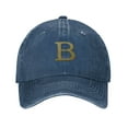 thumbnail image 1 of ZICANCN Casquette de Baseball Réglable Femmes, Chapeaux Alphabet B Pattern pour Hommes Adulte Lavé Coton Denim Baseball Caps Mode, Bleu Marine, 1 of 6