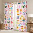 thumbnail image 2 of Feelyou Princess Blackout Curtains Set of 2 (52x84 Each), Groovy Floral Window Curtains, 2 of 6