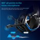 thumbnail image 3 of Auriculares Con Cable Usb De 3,5 Mm Con Luz Azul Y Diadema Ajustable Con Micrófono Omnidireccional Giratorio matsuzay EL013450-00, 3 of 5