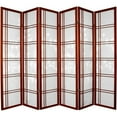 thumbnail image 1 of Oriental Furniture 72'' x 84'' Bamboo Tree Double Cross Shoji 6 Panel Room Divider, 1 of 4