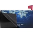 thumbnail image 4 of Christmas and Happy New Year Snowflakes on Blue Magnetic Mailbox Cover Oversized for Garden Yard Outdoor Decorations-25.5" x20.8, 4 of 5