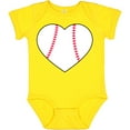 thumbnail image 3 of Inktastic Heart Shaped Baseball Boys or Girls Baby Bodysuit, 3 of 5