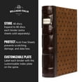 thumbnail image 6 of Bellagio-Italia Tuscany CD/DVD Storage Binder - Chestnut - Leather - 48-Disc Capacity - Storage Organizer for DVDs, CDs, Blu Rays, & Video Games - Acid-Free Binder Organizer Sheets - 1 Pack, 6 of 6