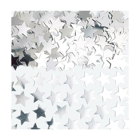 Amscan Mini Stars Confetti; 0.25oz Silver  24/Pack(369146.18)