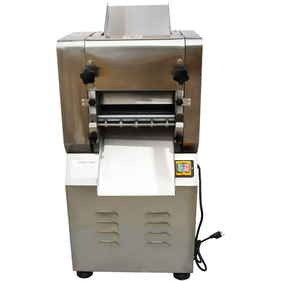 EQCOTWEA Electric Dough Roller Sheet Maker Pasta Pressing Machine with 2 Cutters for Dumplings Noodles Stainless Steel