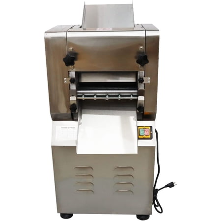 EQCOTWEA Electric Dough Roller Sheet Maker Pasta Pressing Machine with 2 Cutters for Dumplings Noodles Stainless Steel