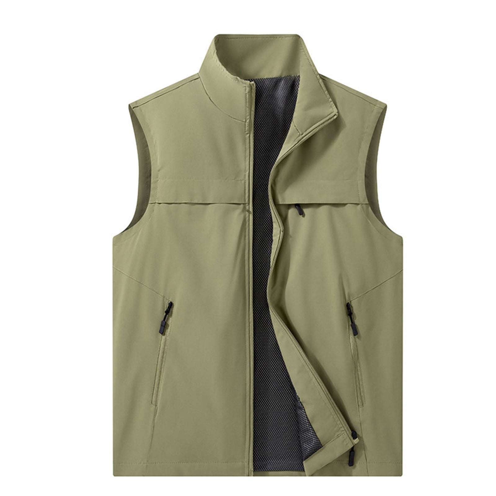 BUIGTTKLOP Mens Vest Lightweight Outerwear Windproof Sleeveless Jacket for Golf Running Hiking